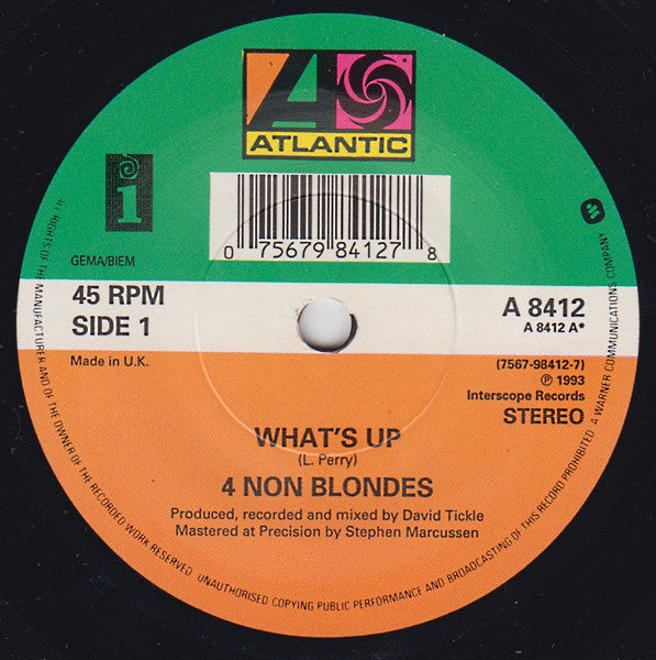 4 Non Blondes : What's Up? (7", Single)