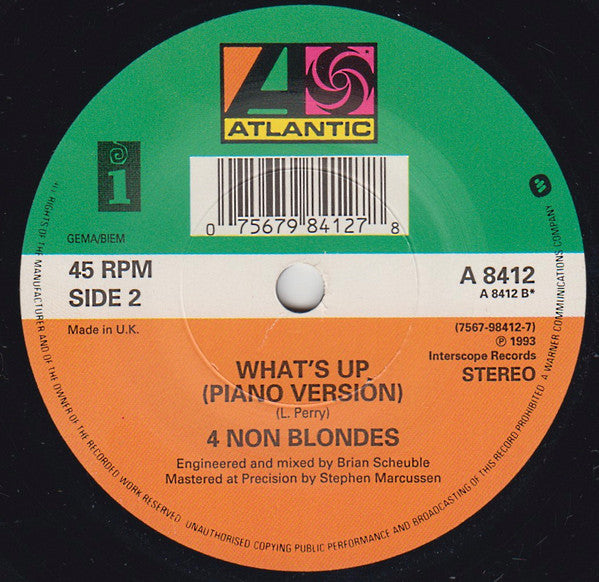 4 Non Blondes : What's Up? (7", Single)