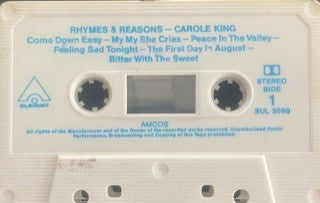 Carole King : Rhymes & Reasons (Cass, Album, RE)