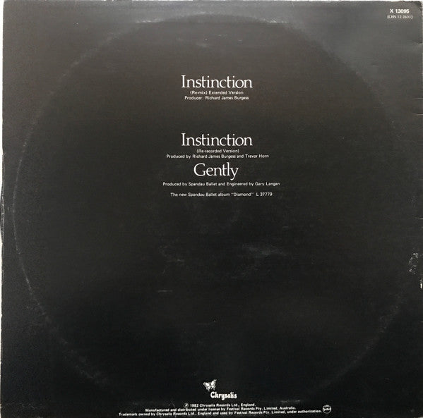 Spandau Ballet : Instinction (12", Ltd)