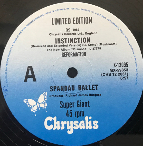 Spandau Ballet : Instinction (12", Ltd)