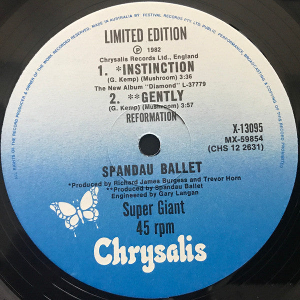 Spandau Ballet : Instinction (12", Ltd)