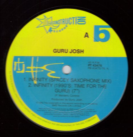 Guru Josh : Infinity (1990's...Time For The Guru) (12", Maxi)