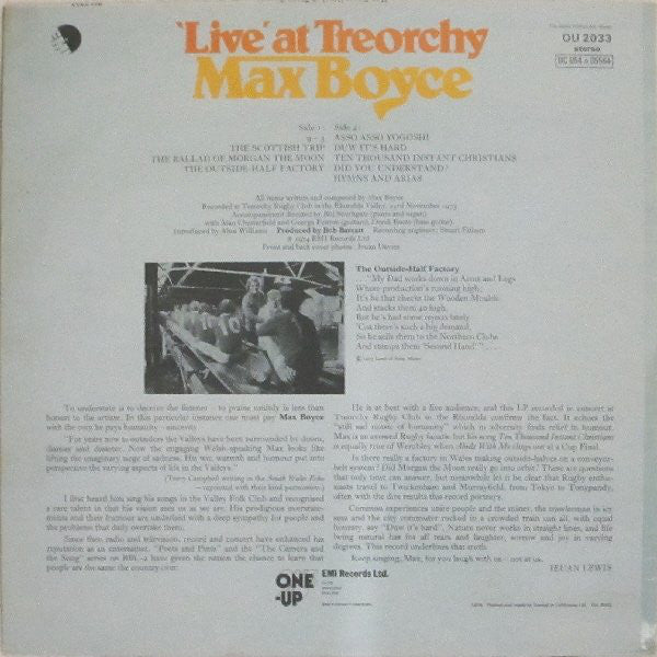 Max Boyce : 'Live' At Treorchy (LP, Album)