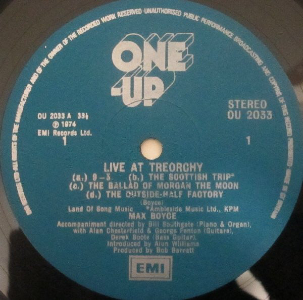 Max Boyce : 'Live' At Treorchy (LP, Album)
