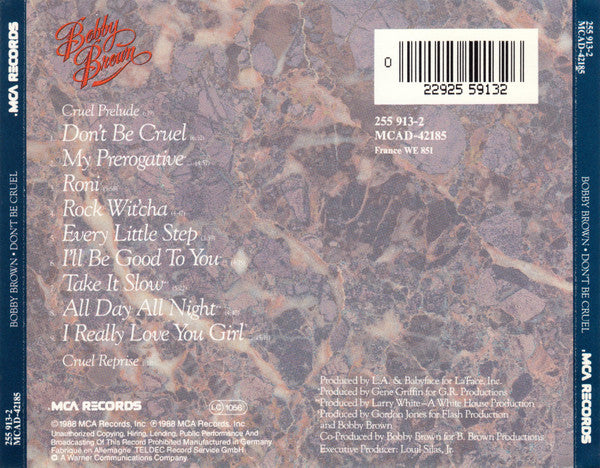 Bobby Brown : Don't Be Cruel (CD, Album)
