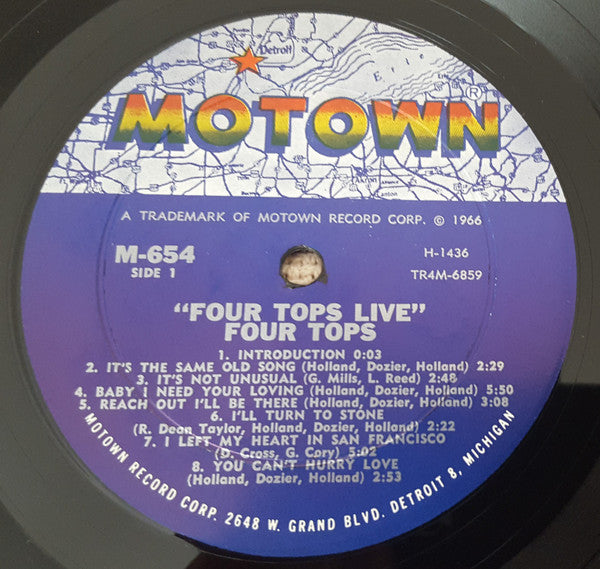 Four Tops : Four Tops Live (LP, Mono, RCA)