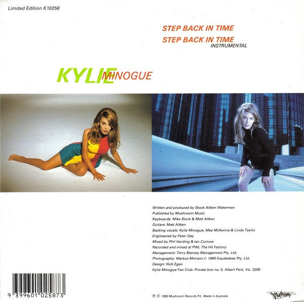 Kylie Minogue : Step Back In Time (7", Single, Ltd)