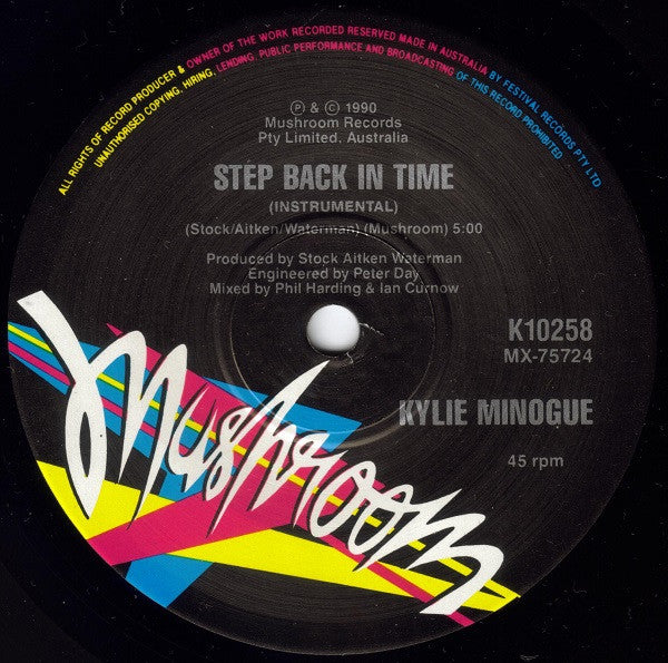 Kylie Minogue : Step Back In Time (7", Single, Ltd)