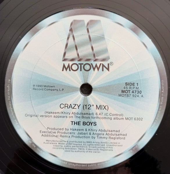 The Boys : Crazy (12", Single)