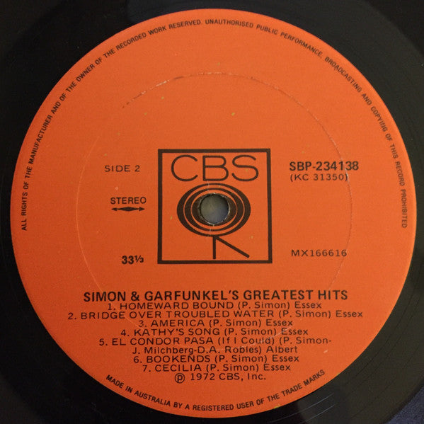 Simon & Garfunkel : Simon And Garfunkel's Greatest Hits (LP, Comp)