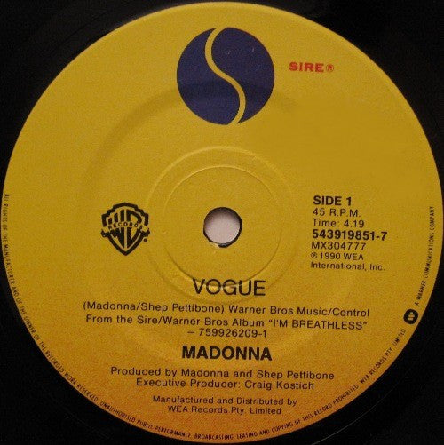 Madonna : Vogue (7", Single)