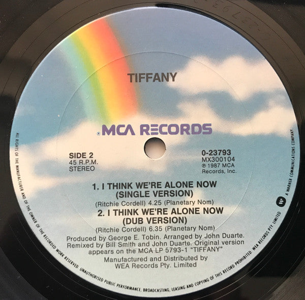 Tiffany : I Think We're Alone Now (12", Single)