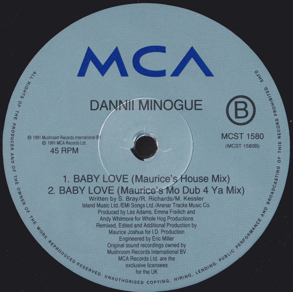 Dannii Minogue : Baby Love (12", Single)