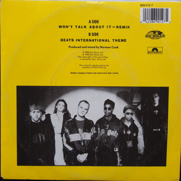 Beats International : Won't Talk About It (7")
