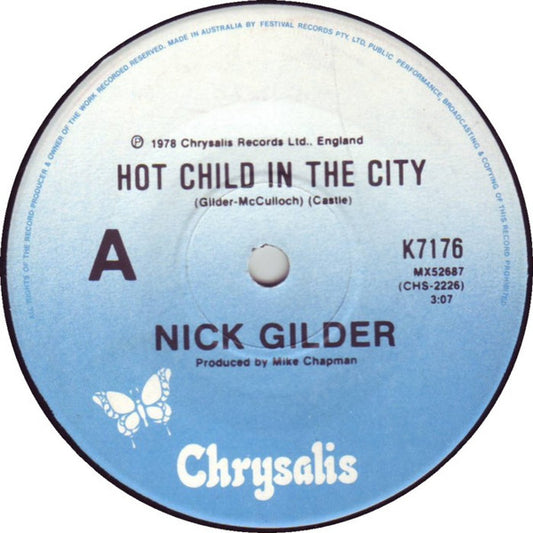 Nick Gilder : Hot Child In The City (7", Single)