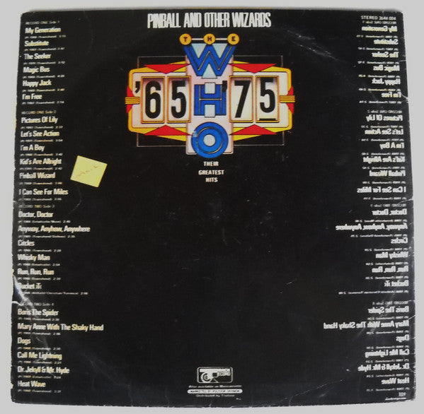 The Who : Pinball And Other Wizards  - '65 - '75 / Their Greatest Hits (2xLP, Comp, Gat)