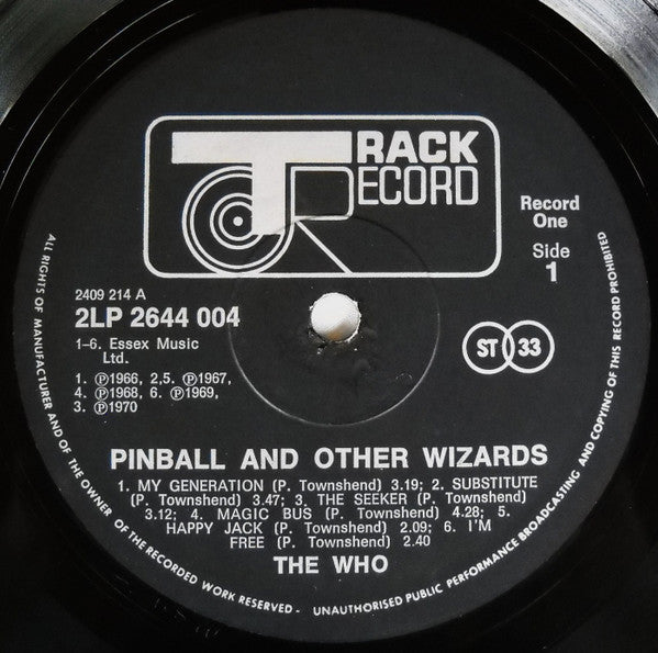 The Who : Pinball And Other Wizards  - '65 - '75 / Their Greatest Hits (2xLP, Comp, Gat)