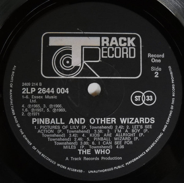 The Who : Pinball And Other Wizards  - '65 - '75 / Their Greatest Hits (2xLP, Comp, Gat)