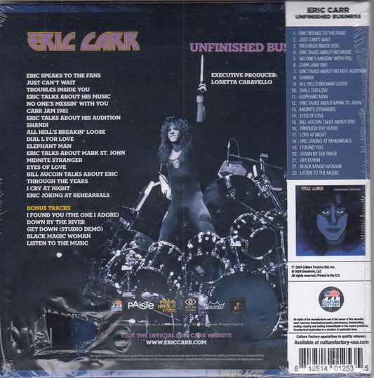 Eric Carr : Unfinished Business (CD, RSD, RE, RM)
