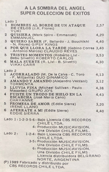 Various : A La Sombra Del Angel - Super Coleccion De Exitos (Cass, Comp)