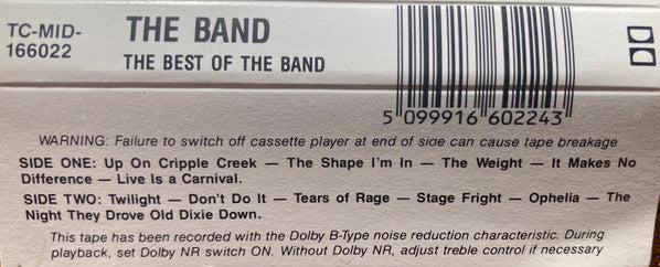 The Band : The Best Of The Band (Cass, Comp, Dol)