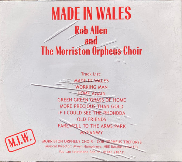 Rob Allen (36) And The Morriston Orpheus Choir : Made In Wales (CD)