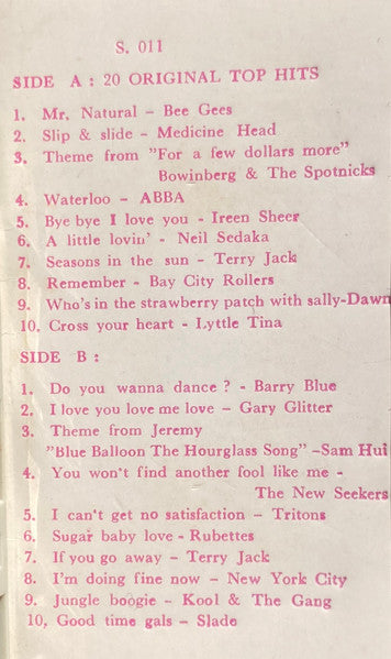 Various : 20 Original Top Hits (Cass, Comp, Dol)