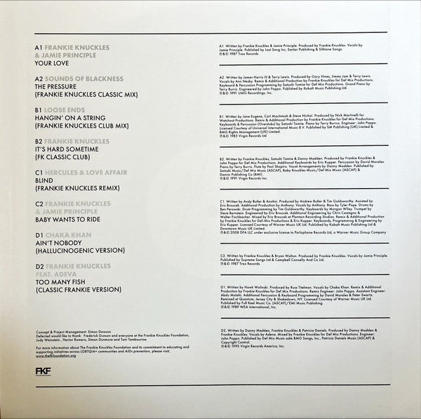 Frankie Knuckles : House Masters (Volume One) (2x12", Comp)