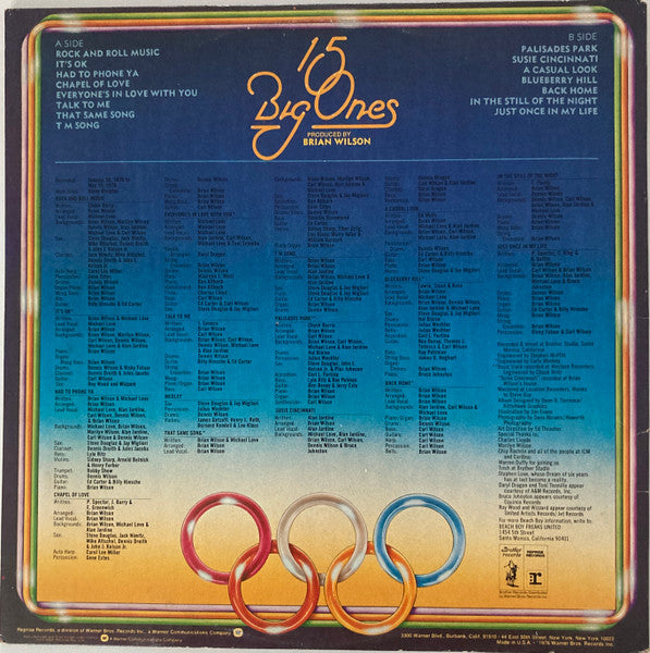 The Beach Boys : 15 Big Ones (LP, Album, Gat)