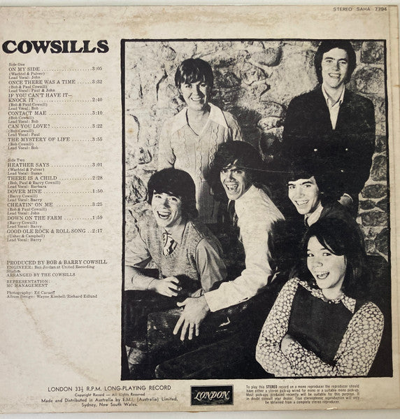 The Cowsills : On My Side (LP, Album)