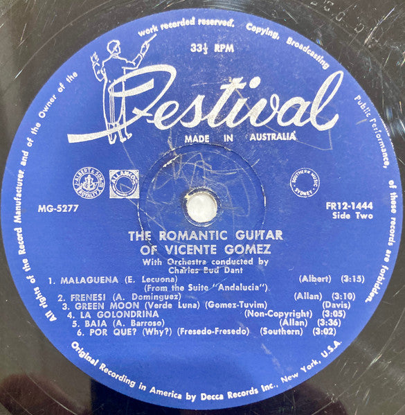 Vicente Gomez : The Romantic Guitar Of Vicente Gomez (LP, Album)