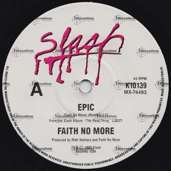 Faith No More : Epic (7", B F)