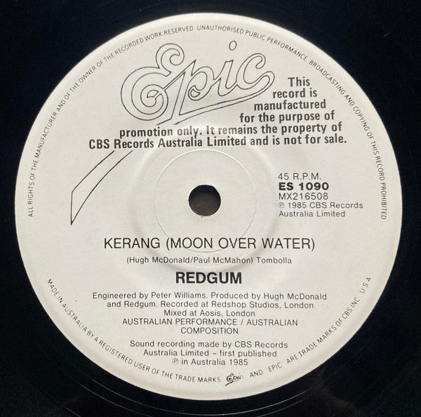Redgum : Just Another Moment On Your Own (7", Single, Promo)