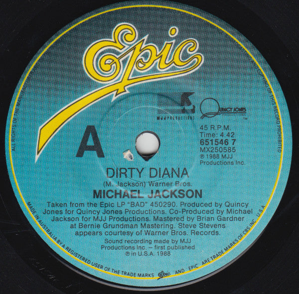 Michael Jackson : Dirty Diana (7")