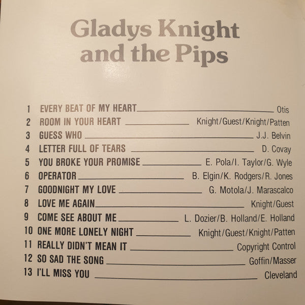 Gladys Knight And The Pips : So Sad The Song (CD, Comp)