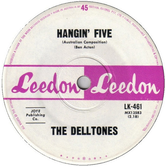 The Delltones : Hangin' Five (7", Single)