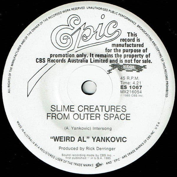"Weird Al" Yankovic : Like A Surgeon (7", Single, Promo)