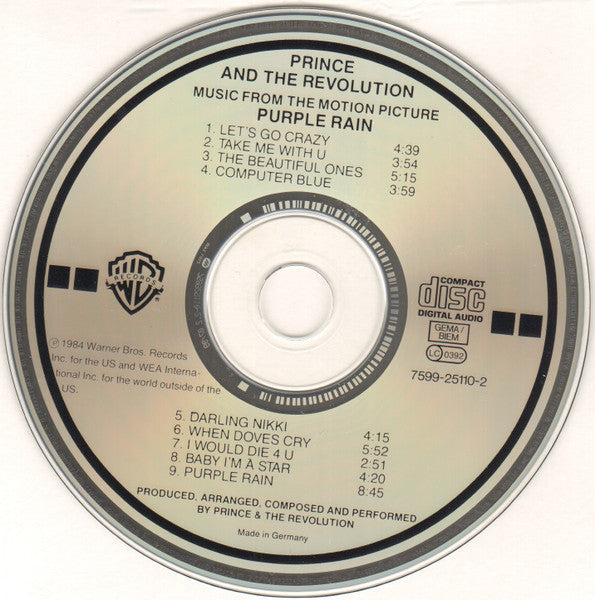 Prince And The Revolution : Purple Rain (CD, Album, RE, RP)