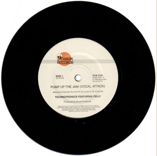 Technotronic Featuring Felly : Pump Up The Jam (7", Single)
