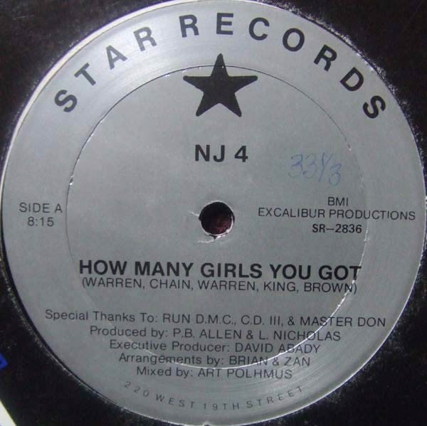 NJ 4 : How Many Girls You Got (12")