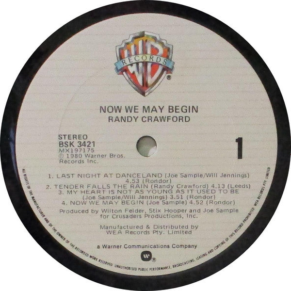 Randy Crawford : Now We May Begin (LP, Album)
