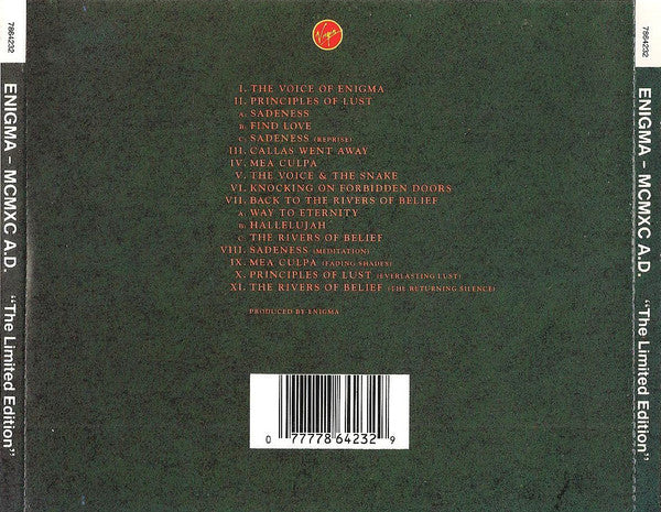 Enigma : MCMXC a.D. "The Limited Edition" (CD, Album, Ltd)