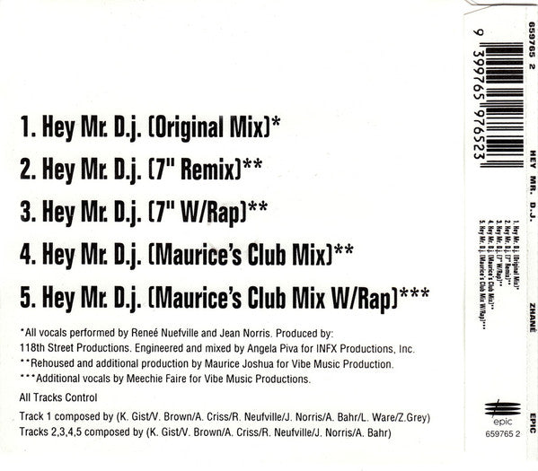Zhané : Hey Mr. D.J. (CD, Single)