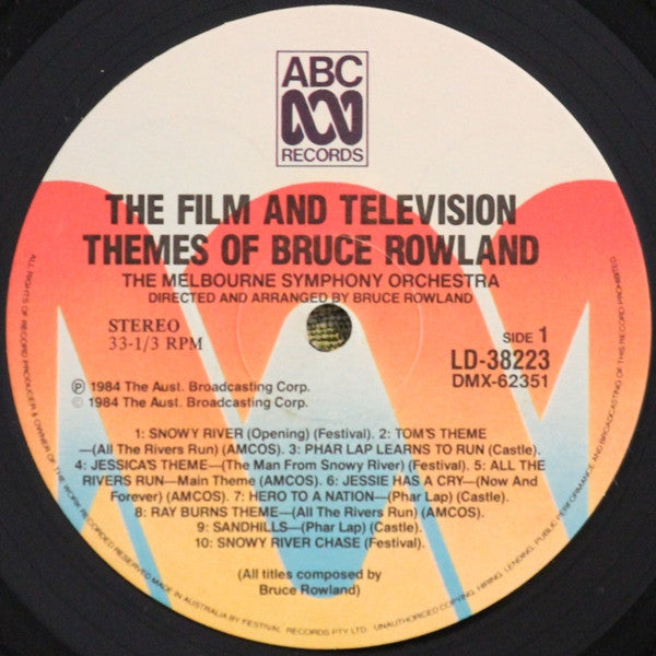 Bruce Rowland (2), Melbourne Symphony Orchestra : The Film And Television Themes Of Bruce Rowland (LP, Album)