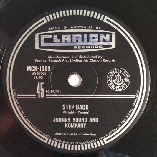 Johnny Young & Kompany : Step Back (7", Single, Mono)