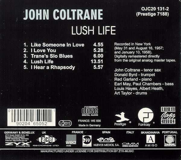 John Coltrane : Lush Life (CD, Album, RE, RM, Dig)