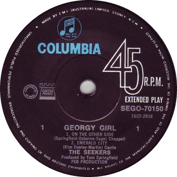 The Seekers : Georgy Girl (7", EP)