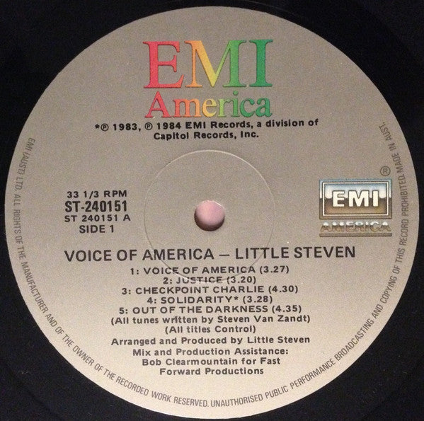 Little Steven : Voice Of America (LP, Album)