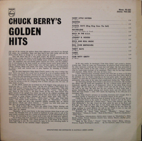 Chuck Berry : Chuck Berry's Golden Hits (LP, Album, RE)